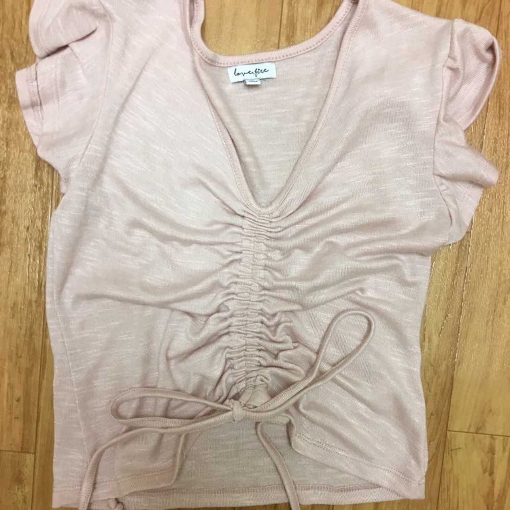 Light pink synched top